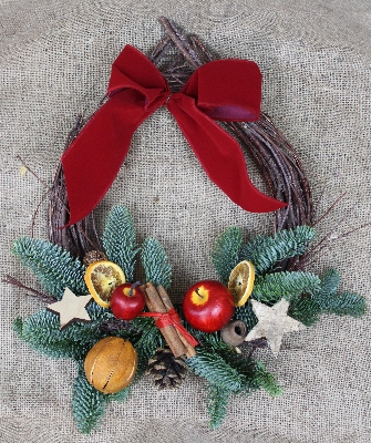 Rustic Christmas wreath