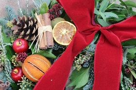 Fruity Christmas wreath