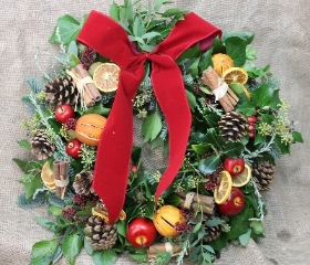 Fruity Christmas wreath