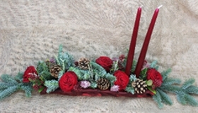 Merlot candle centerpiece